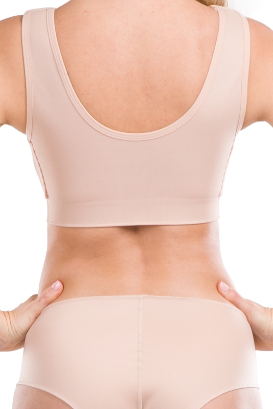 Soutien-gorge de compression post-opératoire avec liant cousu PS idéal - Lipoelastic.be